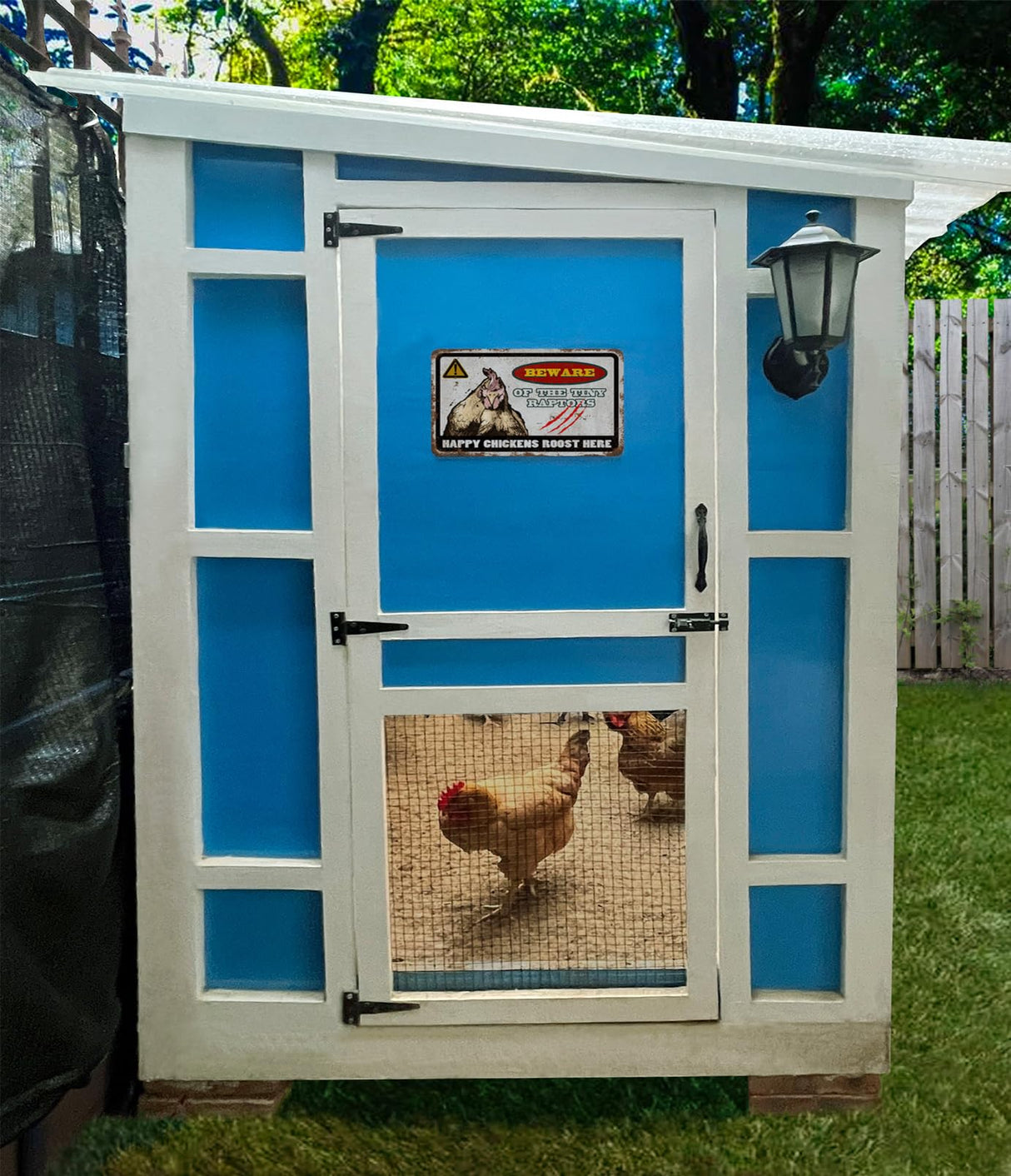 ZINZINULER Automatic Port Chicken Feeder and Cup Waterer Set - Chicken Coop Accessories, No Waste Poultry Feeder, 3 Gallon/16 Pounds ZINZINULER