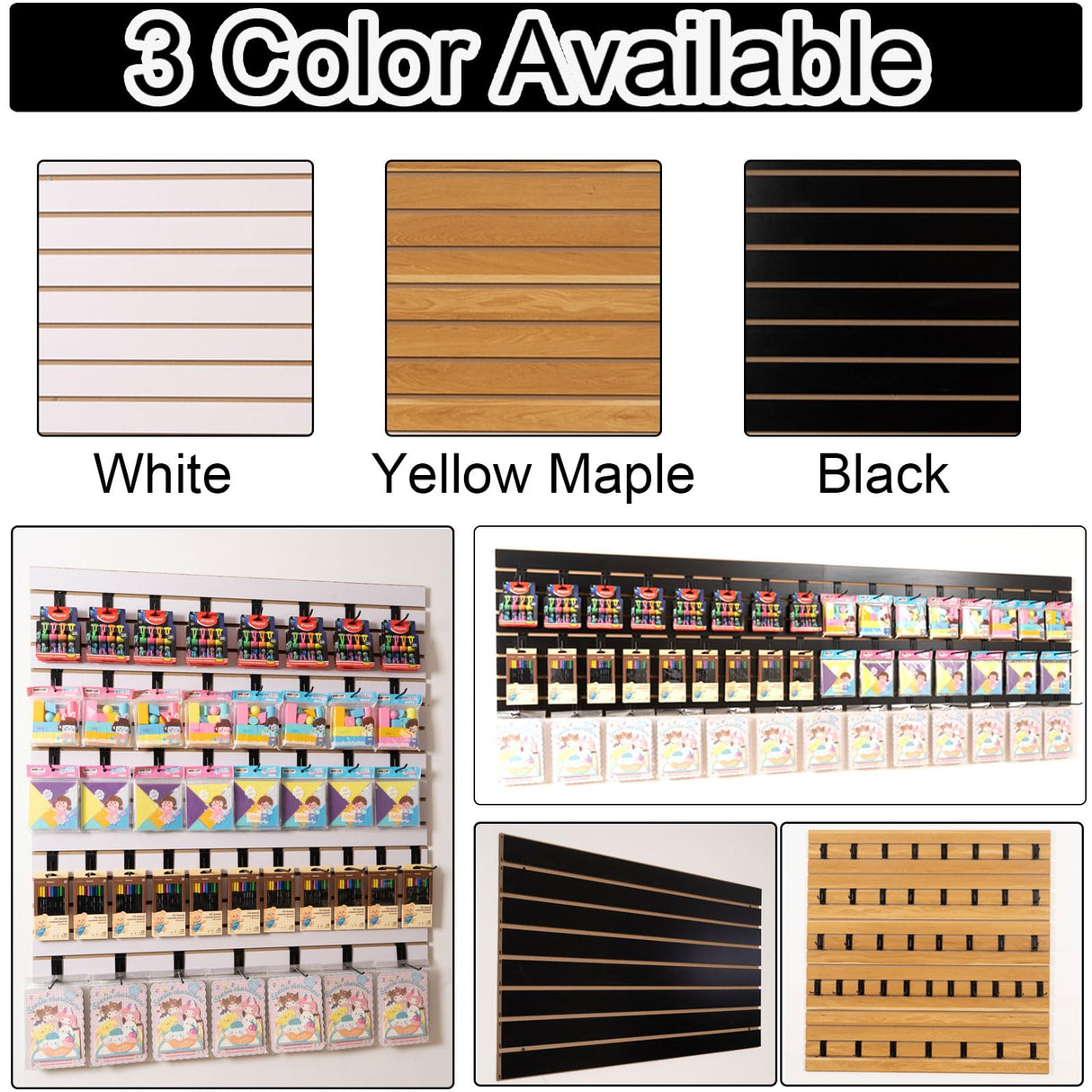 MDF Slat Wall Paneling for Retail Display 2 Pack 4'x2', Maple Slatwall Panel for Garage Organizer Shiplap Wall Paneling, Slat Board Garage Slatted Storage Systems, Easy Install Wood Panel FRAYSCENT