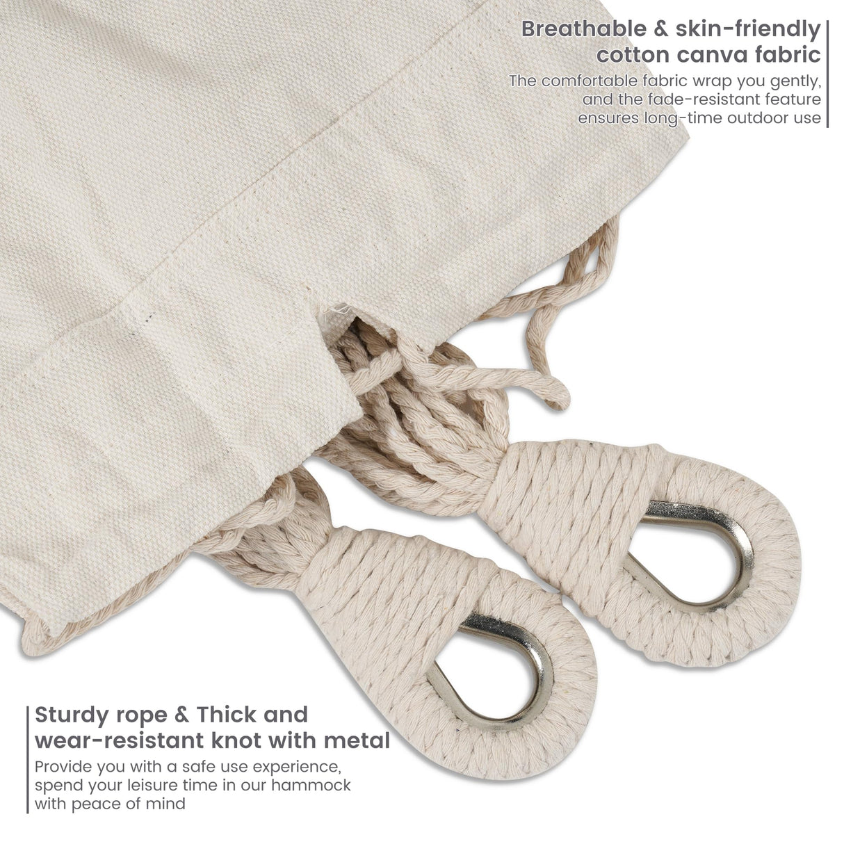 Lazy Daze Hammocks Double Hammock with 9ft Space-Saving Steel Stand Includes Portable Carrying Case, 450 Pounds Capacity (Natural) Lazy Daze Hammocks