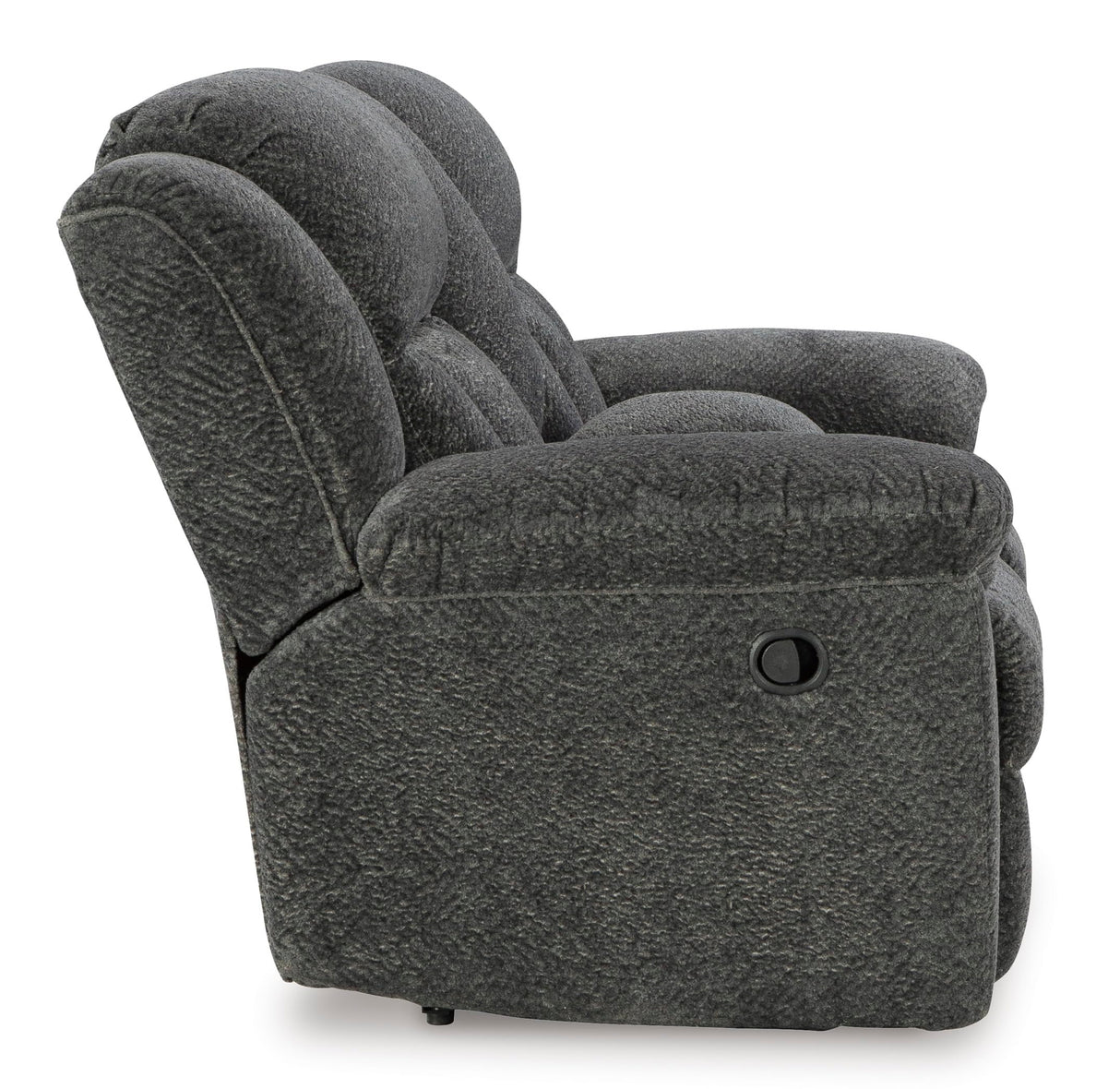Signature Design by Ashley Frohn Contemporary Manual Reclining Loveseat with Console with Console, Storage and Cup Holders, Gray Signature Design by Ashley