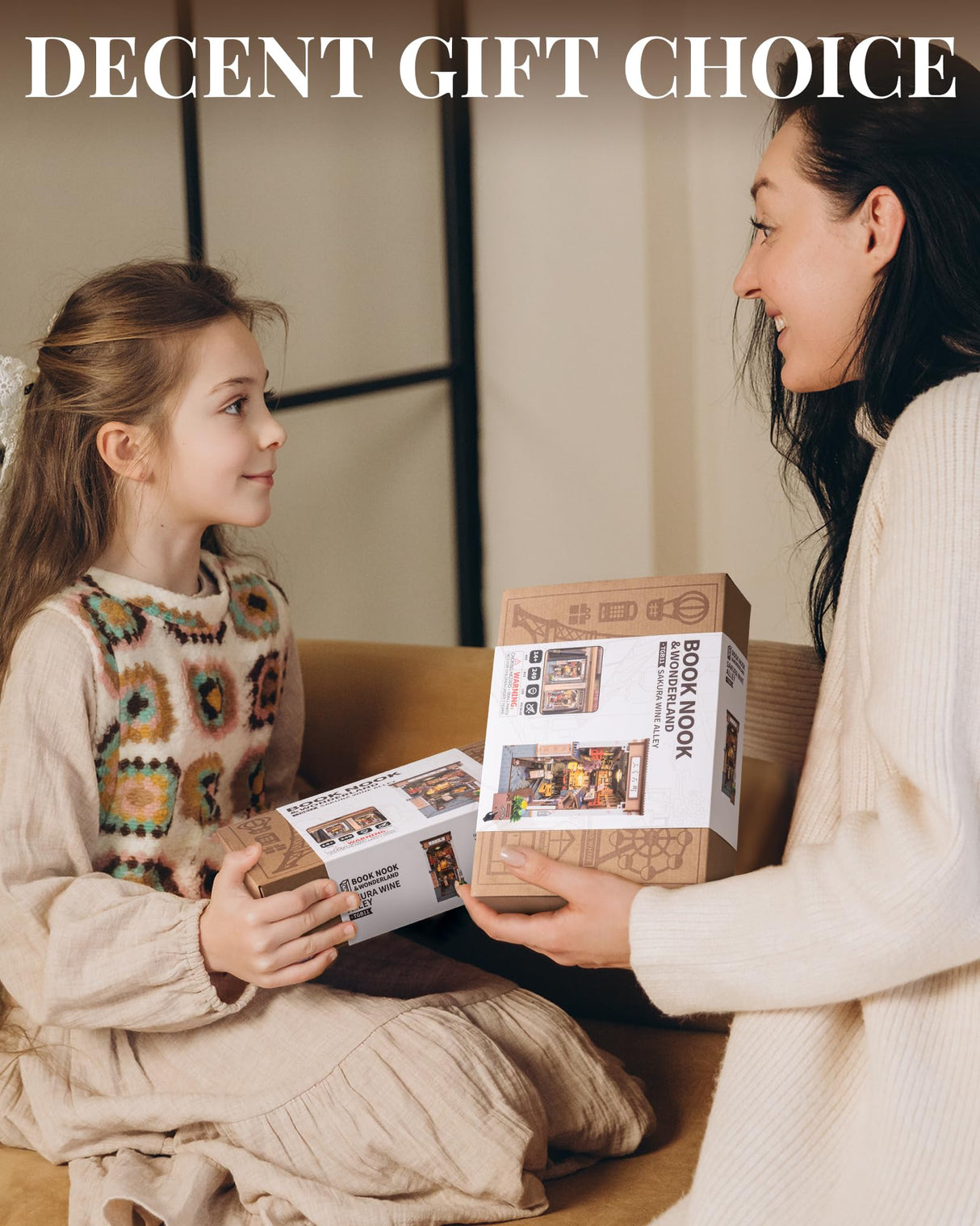 ROBOTIME Book Nook Kit DIY Miniature House Kit for Adults 3D Wooden Puzzle Bookends Bookshelf Diorama Insert Dollhouse Creative Decorative Unique Gifts for Teens and Beginners (Sakura Wine Alley) ROBOTIME