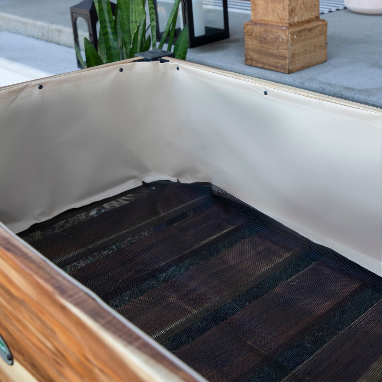 Backyard Discovery 10 Cubic Foot Raised Teak Planter Outdoor Backyard Discovery