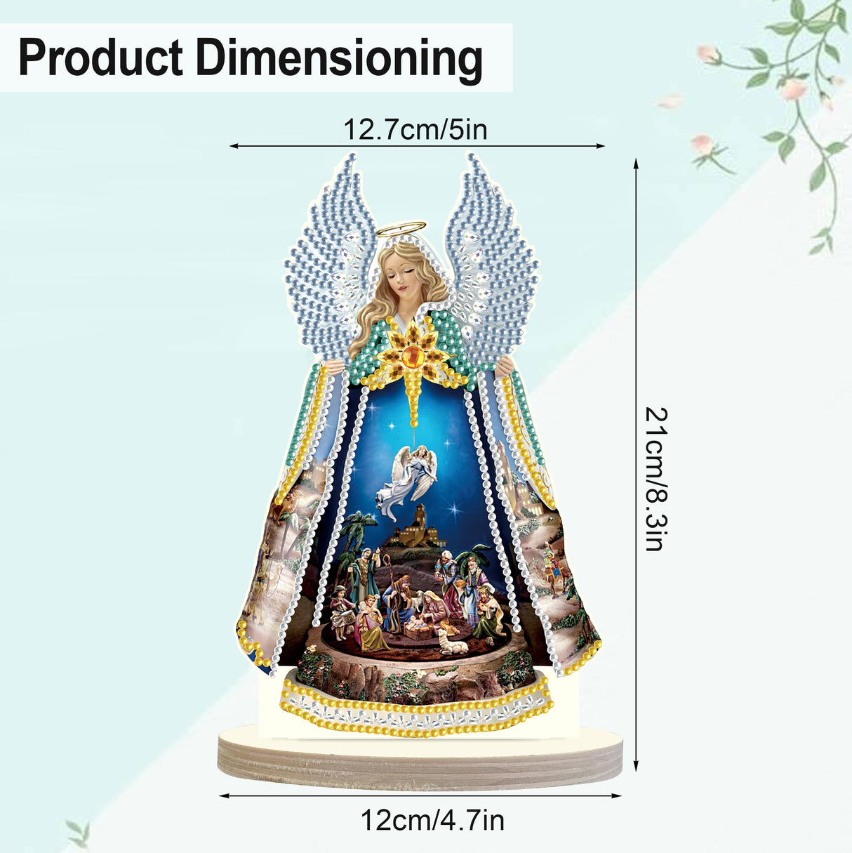 Diamond Art Kits Christmas Angel Nativity Scene – DIY Tabletop Diamond Painting Decoration with Holy Family, Desktop Ornament for Adults, Special Gem Mosaic Craft Kit, Religious Holiday Home Decor antor