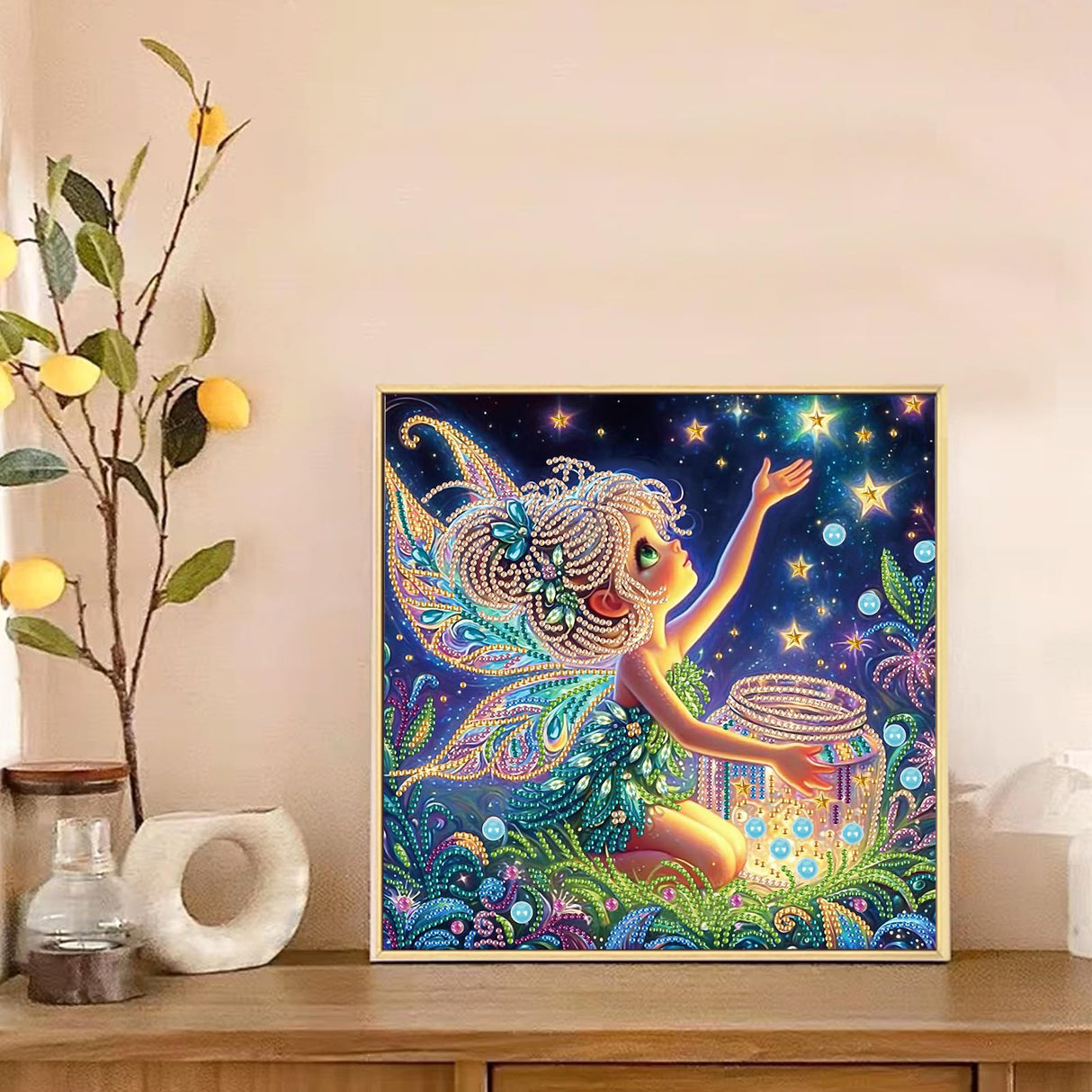 5D Special Shape Diamond Art Kits for Beginners, Diamond Painting Kits for Adults, Crystal Rhinestones Diamond Painting for Home Wall Decoration Gift 12×12 inch/30×30 cm, Starry Night Enchantment AiYuanzsh
