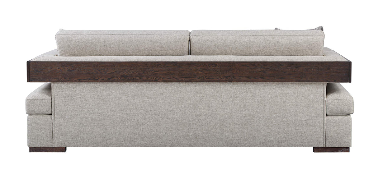 Acme Furniture Niamey Sofa, Fabric and Cherry Acme