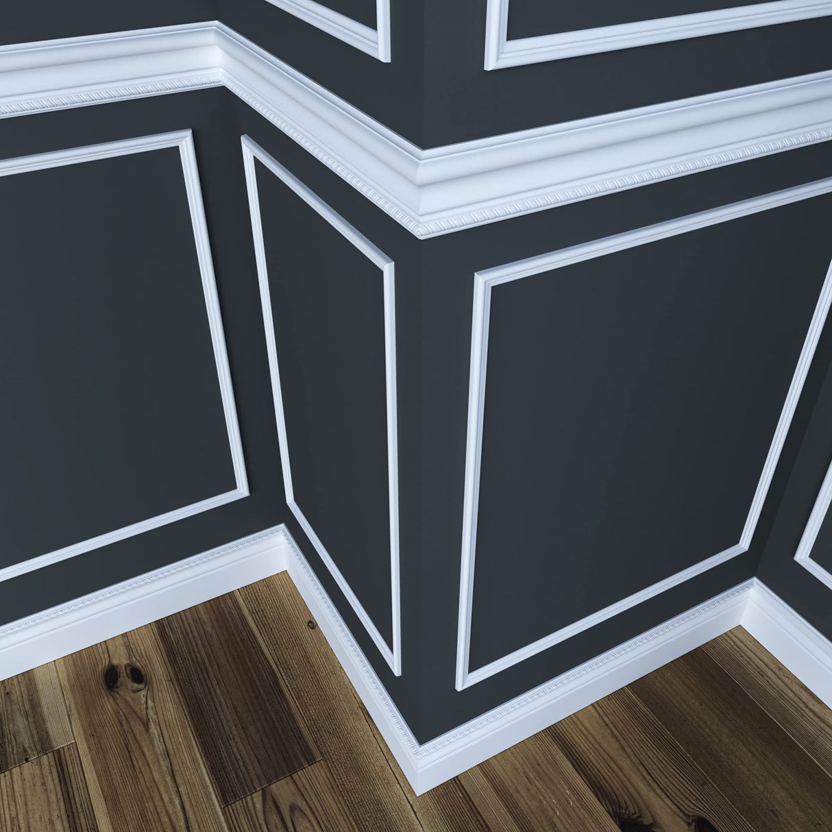 40-4WHW Unfinished White Hardwood Colonial Trim Moulding ORNAMENTAL