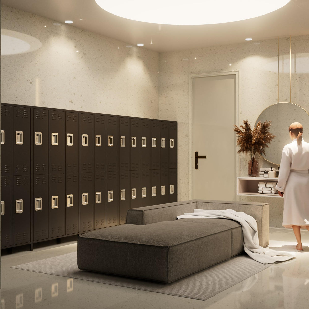 METAN Metal Locker for School Office Gym Bedroom,6 Doors Steel Storage Locker Cabinet for Employees,Industrial Storage Locker with 1 Shelves,Assembly METAN