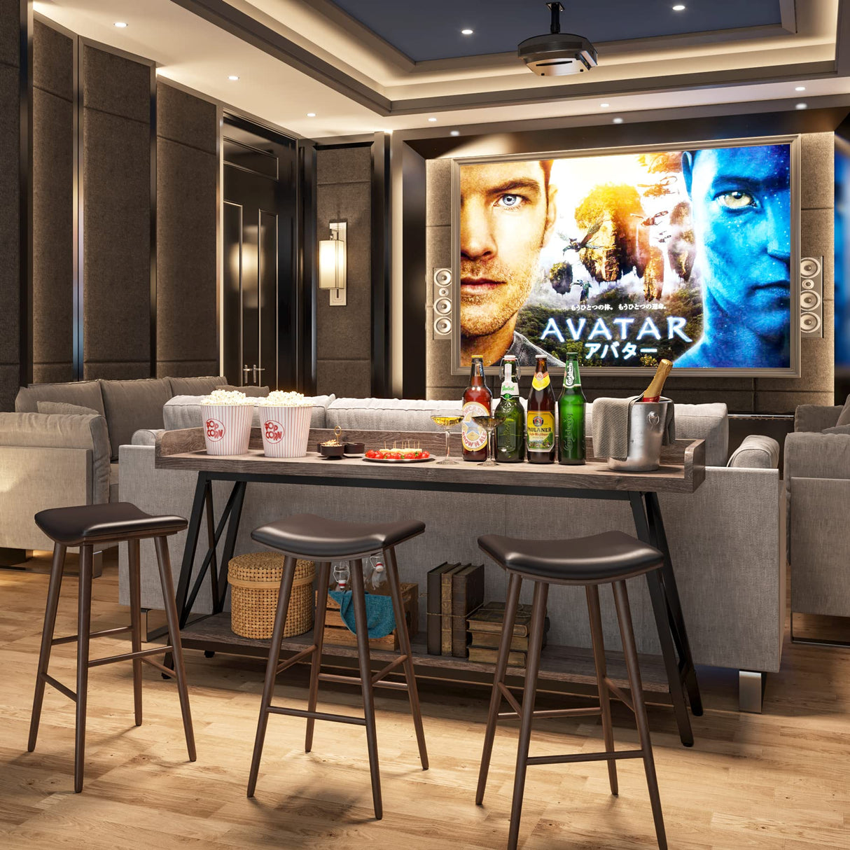 Tribesigns 70.9 inch Extra Long Console Table Behind Couch, Rustic Industrial Sofa Table for Living Room, Narrow Entryway Hallway Long Bar Table (Grey) Tribesigns