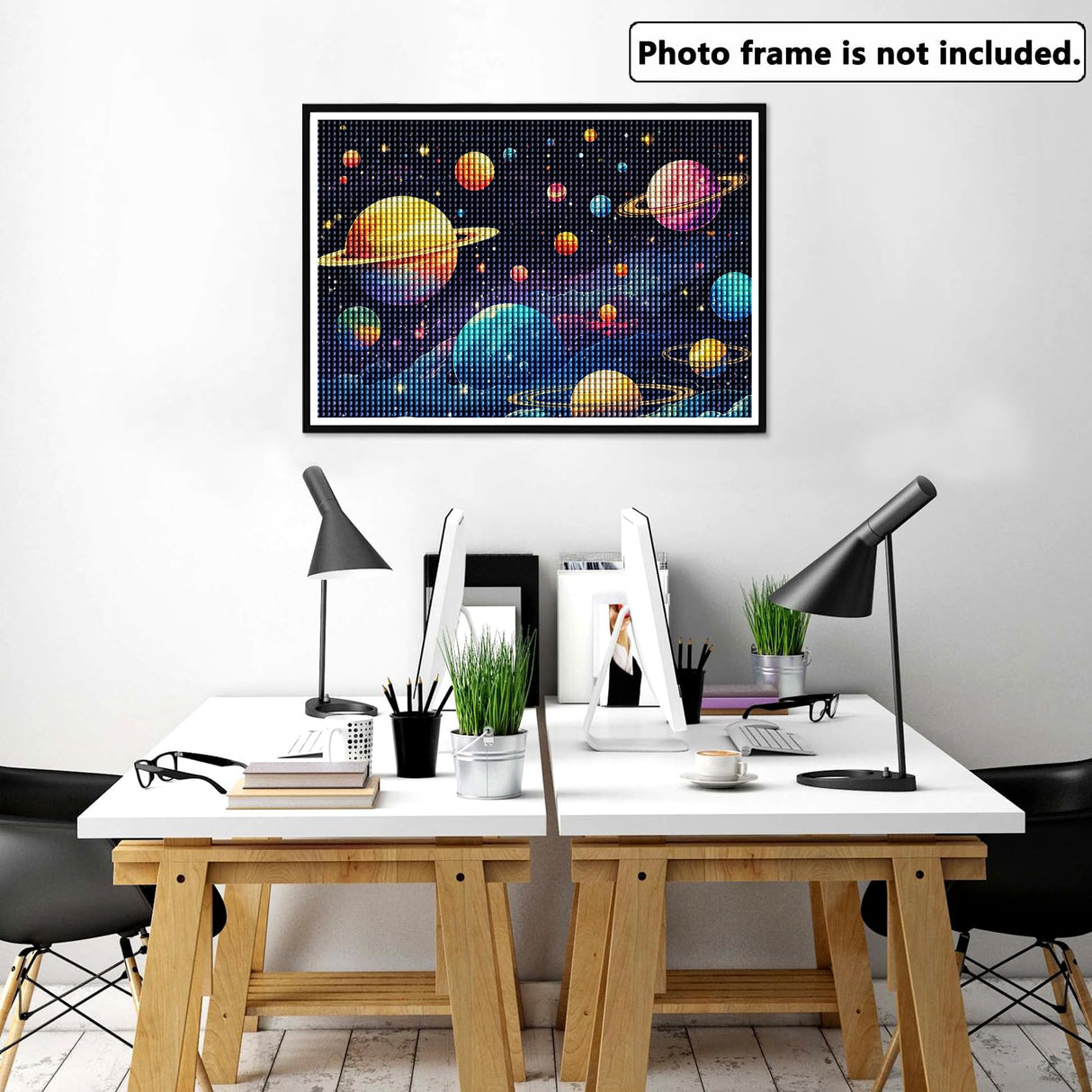 Yomiie 5D Diamond Art Painting Kits Universe Full Drill by Number Kits, Solar System Paint with Diamonds Art Milky Way Galaxy Rhinestone Embroidery Craft for Home Room Decoration (12x16inch) Yomiie