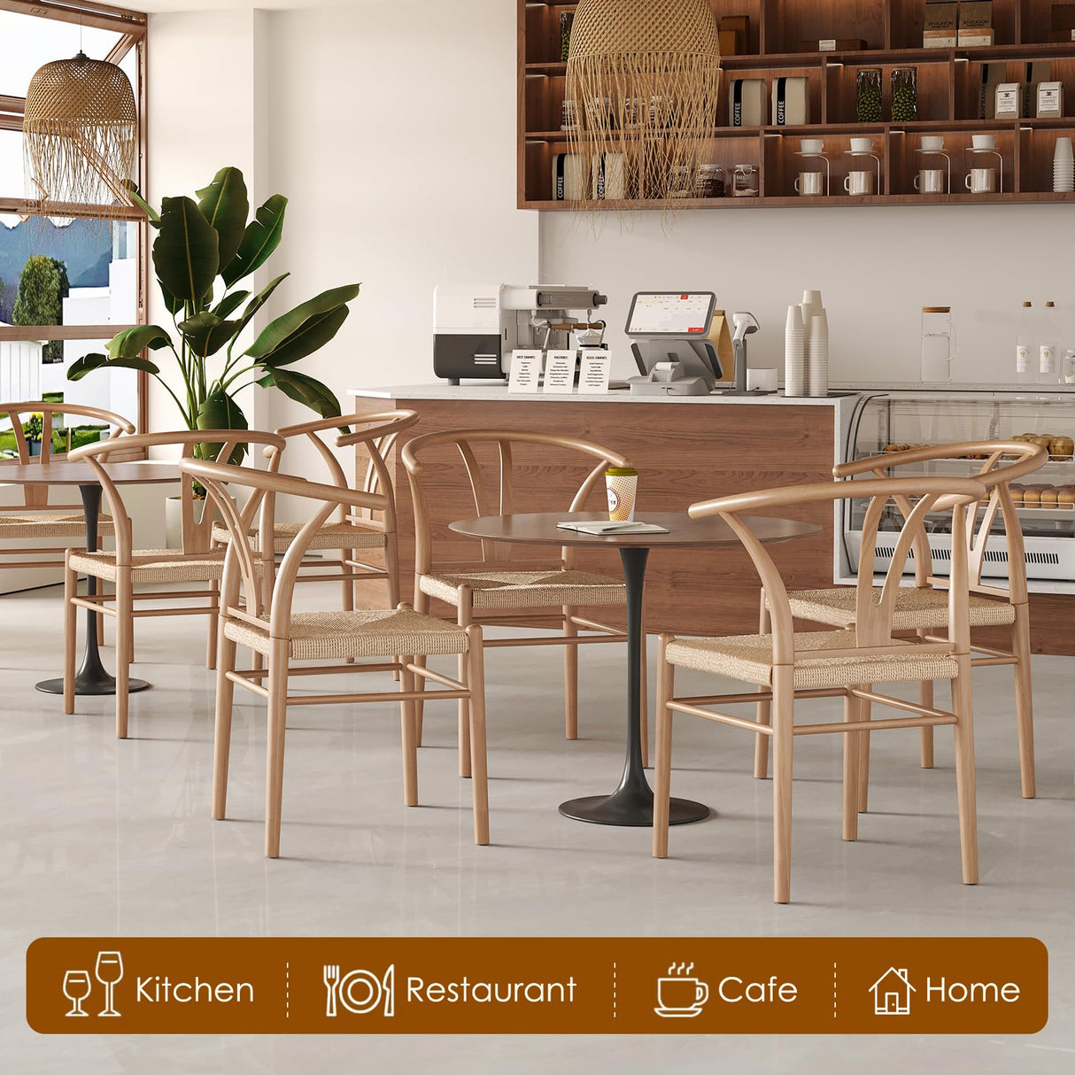 Mid Century Modern Metal Wishbone Dining Room Chairs Set of 2 4 for Your Kitchen Beach House STARY