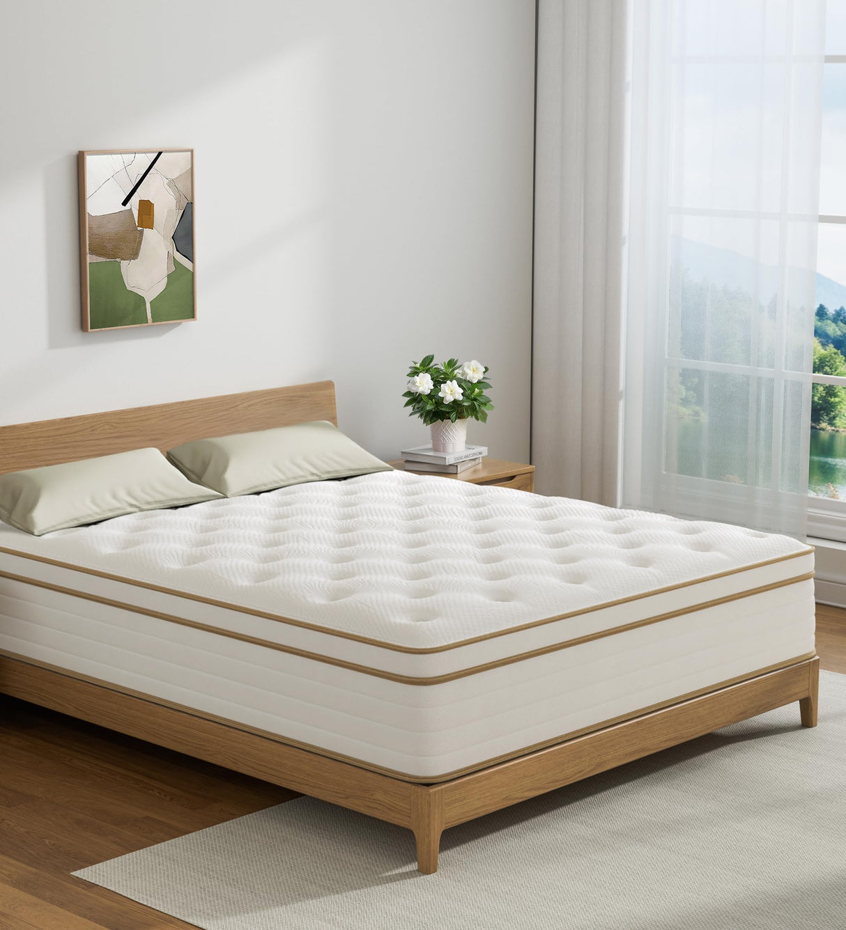 Huyamy Full Mattresses,Hybrid 12 Inch Full Mattress in a Box,Memory Foam & Individually Pocket Spring for Pain Relief,Pressure Relief,Certified. Huyamy
