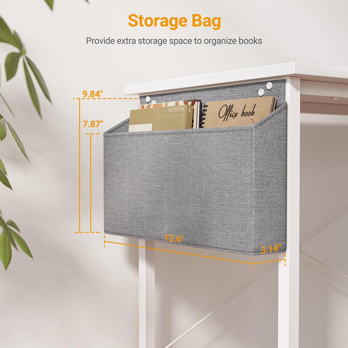 CubiCubi L Shaped Desk, 40 Inch Computer Desk with Reversible Storage Shelves Home Office Corner Desk Study Writing Table, White CubiCubi