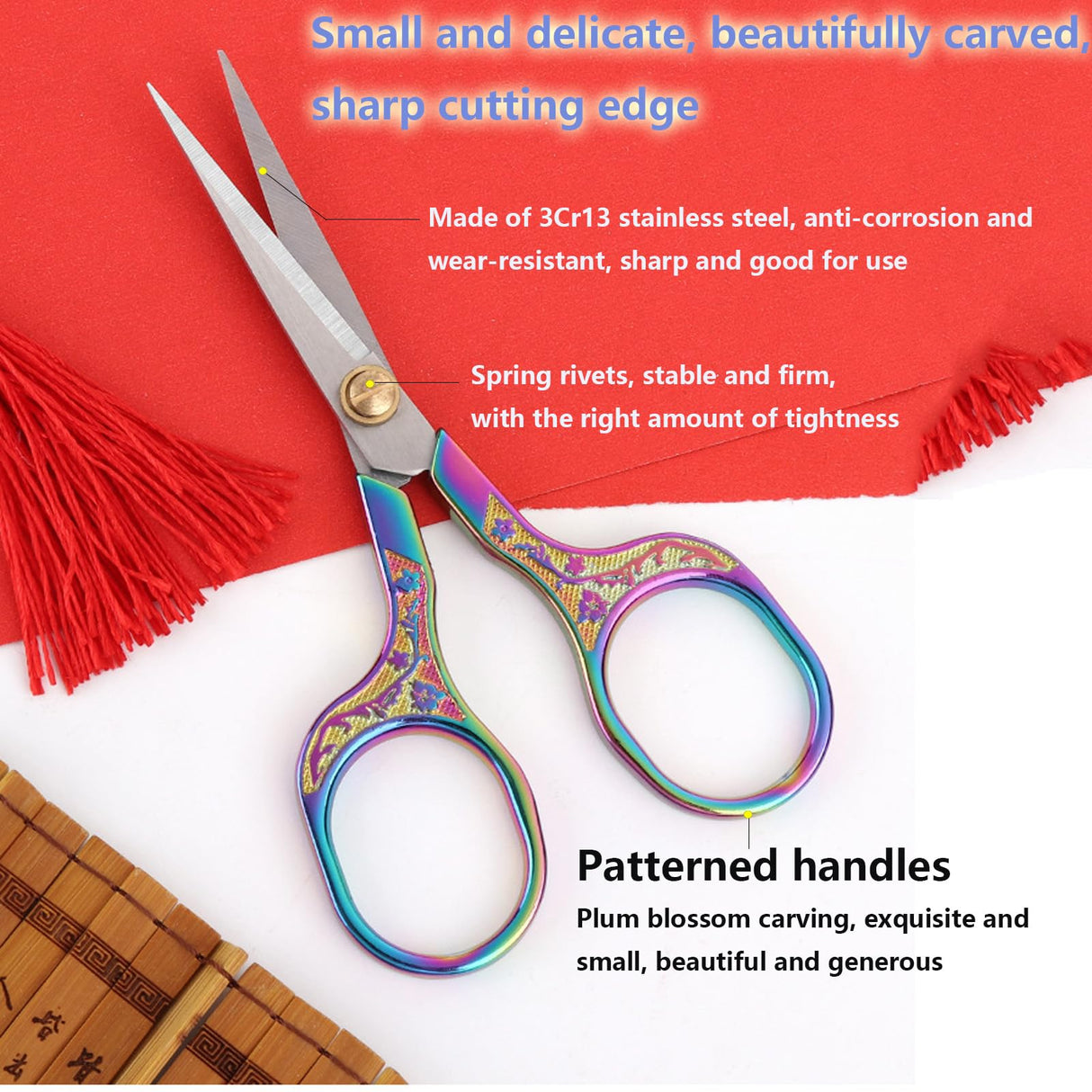 Small Sewing Scissors Sharp Embroidery Crochet Scissors, 2 Piece crochet accessories Yarn fabric scissors for Needlework Arts & Crafts DIY Tools YVAOG