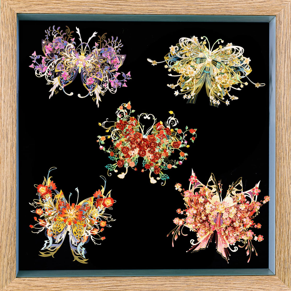 MU 3D Metal Puzzles for Adult Flower and Butterfly B-Nige, Insects Animals Floral Puzzles Metal Model Kits Building,Birthday Gift Brain Teaser DIY Sets Home Decor MU