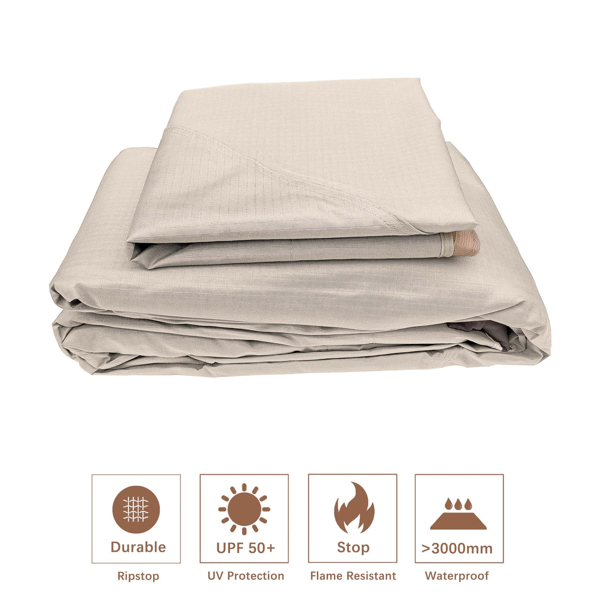 SCOCANOPY Replacement Top for 10x12 FT Gazebo Massillon Biscayne,Cabin-Style L-GZ933PST,Turnberry L-GZ933PCO-L,Tuscany L-GZ933PST-K (Light Beige Ripstop) SCOCANOPY