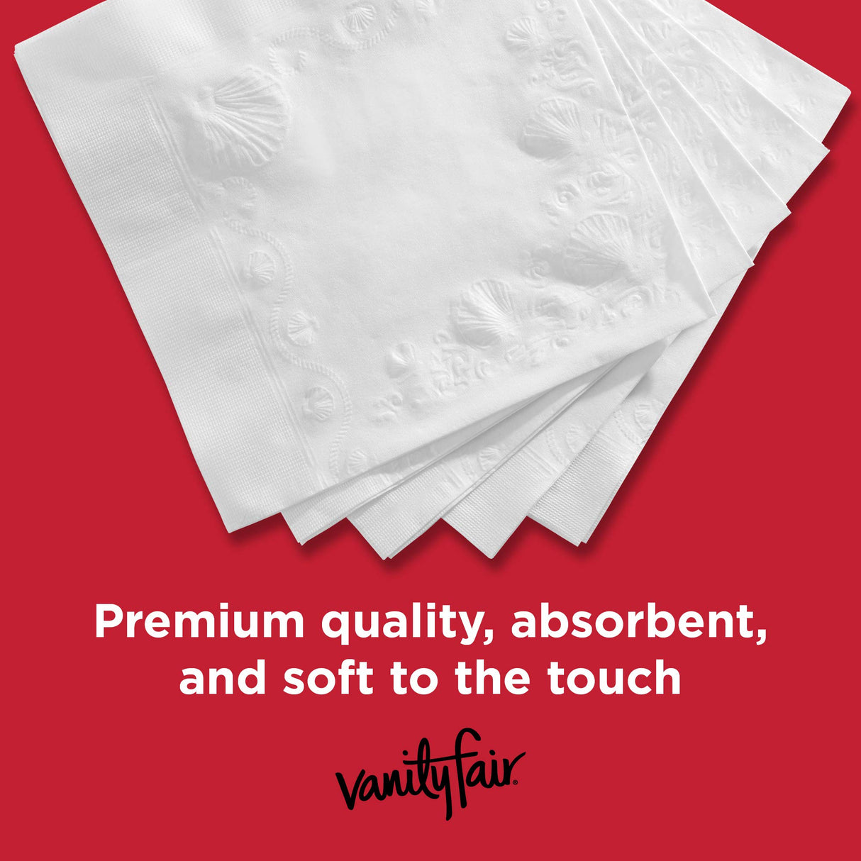 Vanity Fair Everyday Paper Napkins, 100 Count, Disposable Napkins Made Soft And Smooth For Everyday Meals Vanity Fair