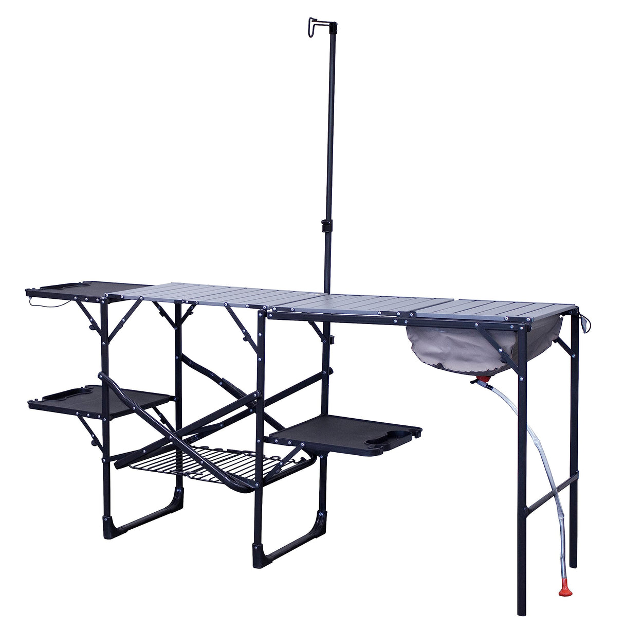 GCI OUTDOOR Master Cook Station | Portable Folding Kitchen Table with Soft Shell Sink, Heat Resistant Tabletop & Telescoping Lanter Pole, Perfect for Camping Trips GCI Outdoor