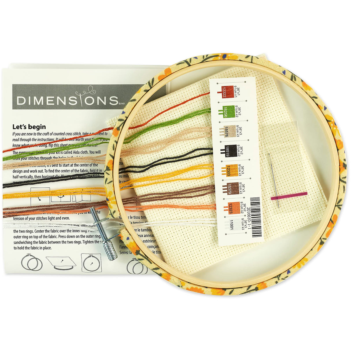 Dimensions Birdie Teacup Counted Cross Stitch Kit for Beginners, 6" Diameter, Multicolor 5 Piece Dimensions