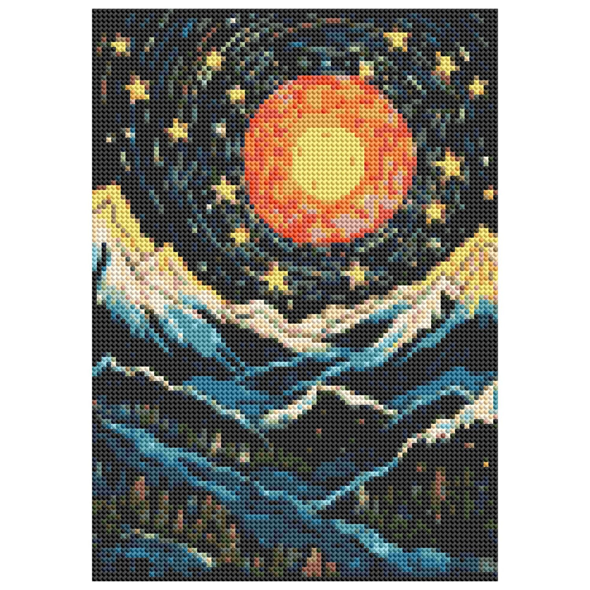 DOTSOPS Diamond Art Painting Kits DIY Paint by Diamonds for Adults Beginner Home Wall Decoration Gift Mountain (11.8x15.7 Inches) DOTSOPS