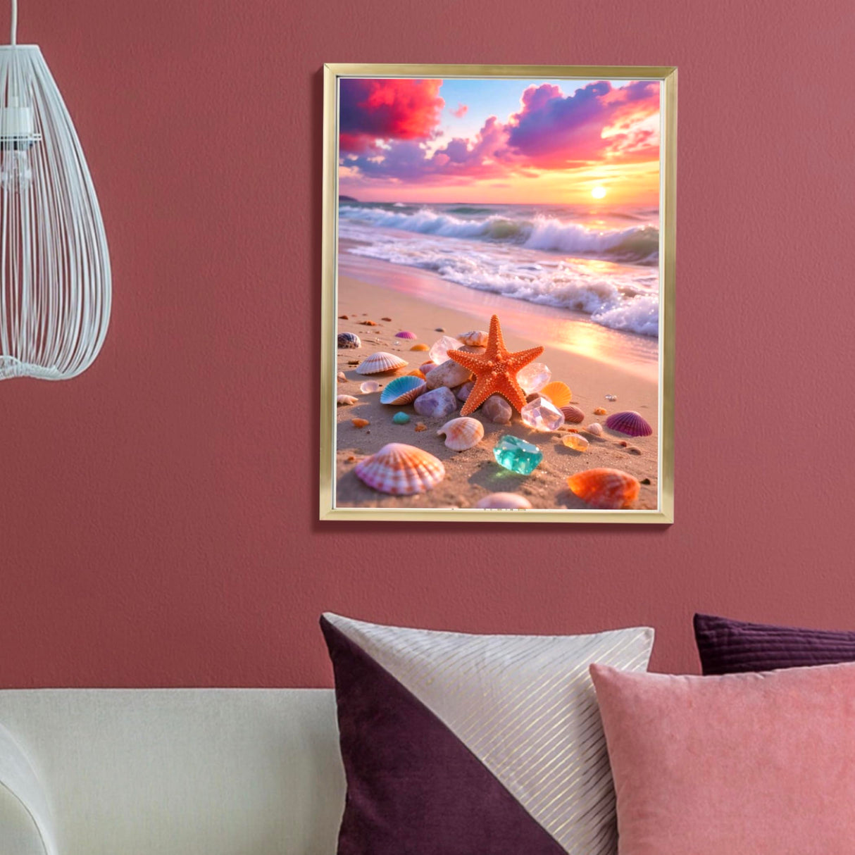 Muzagroo Art 5D Diamond Paintings Kits for Adults Round Full Drill Beach Diamonds Art Kits for Beginners Diamond Art Paintings Gem Art Kits Diamond Dots Kits 30x40cm (Beach) Muzagroo Art