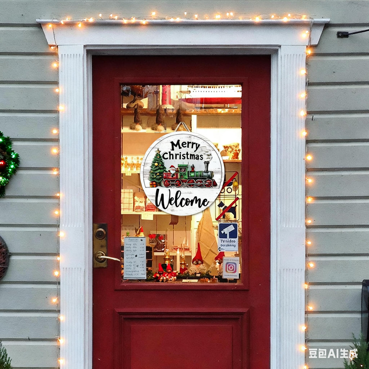 Walasis Welcome Sign for Front Door: 13pcs Interchangeable Christmas Winter Decor - Housewarming Gifts for New Home Seasonal Wreaths Outdoor Holiday All Season Decorations Walasis