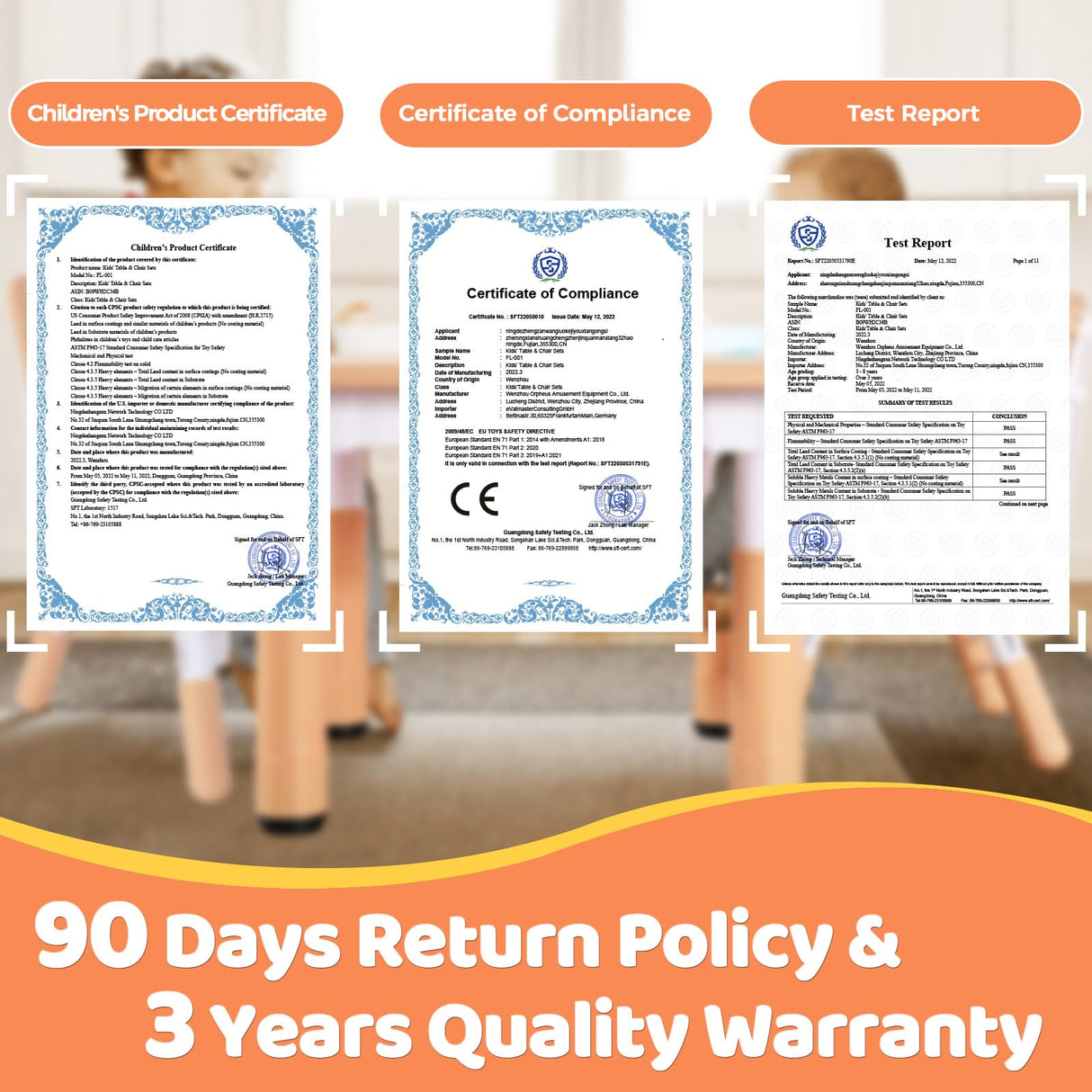 FUNLIO Adjustable Kids Chair (2pcs), 3 Level Height Adjustable Toddler Chair for Ages 3-8, Sturdy Child Chair with Maximum Bearing 220lbs, for Classrooms/Daycares/Homes, CPC & CE Approved - Natural FUNLIO