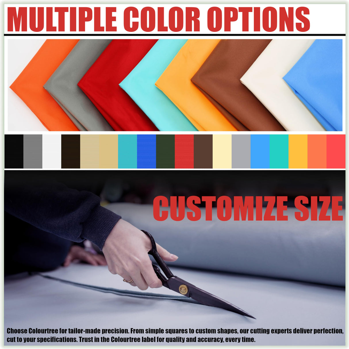 ColourTree 10' x 18' Grey CTADS14 Rectangle Waterproof Sun Shade Sail UPF50 Canopy Awning Shelter, 95% UV Block Water Resistant, Garden Carport Outdoor Patio (We Customize) ColourTree