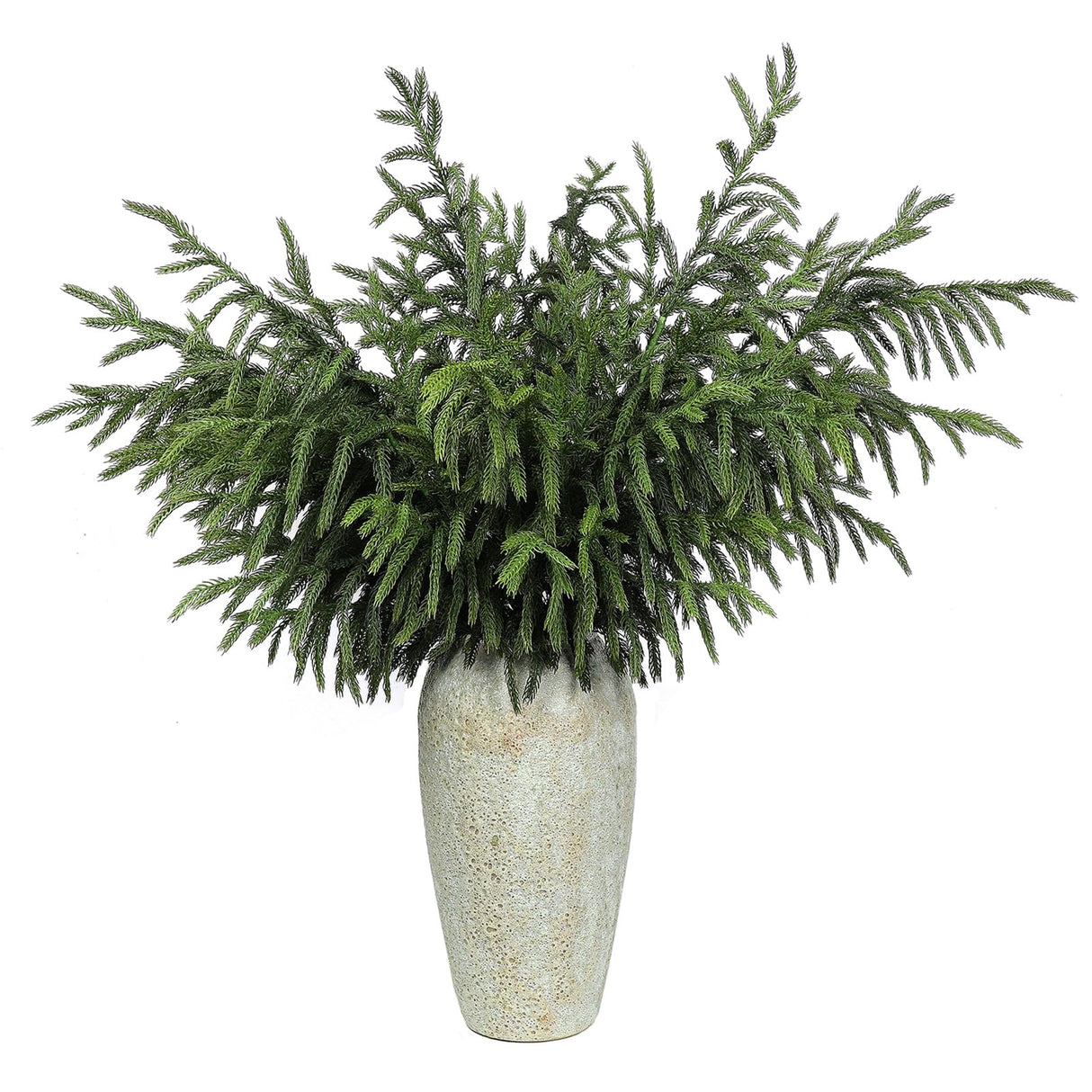 YXZZWL 8 Pcs Christmas Norfolk Pine Branches, 36 Inch Real Touch Artificial Norfolk Pine Branch Faux Cedar Pine Stem Fake Greenery Pine Picks for Vase DIY Garland Wreath Home Garden Decoration YXZZWL