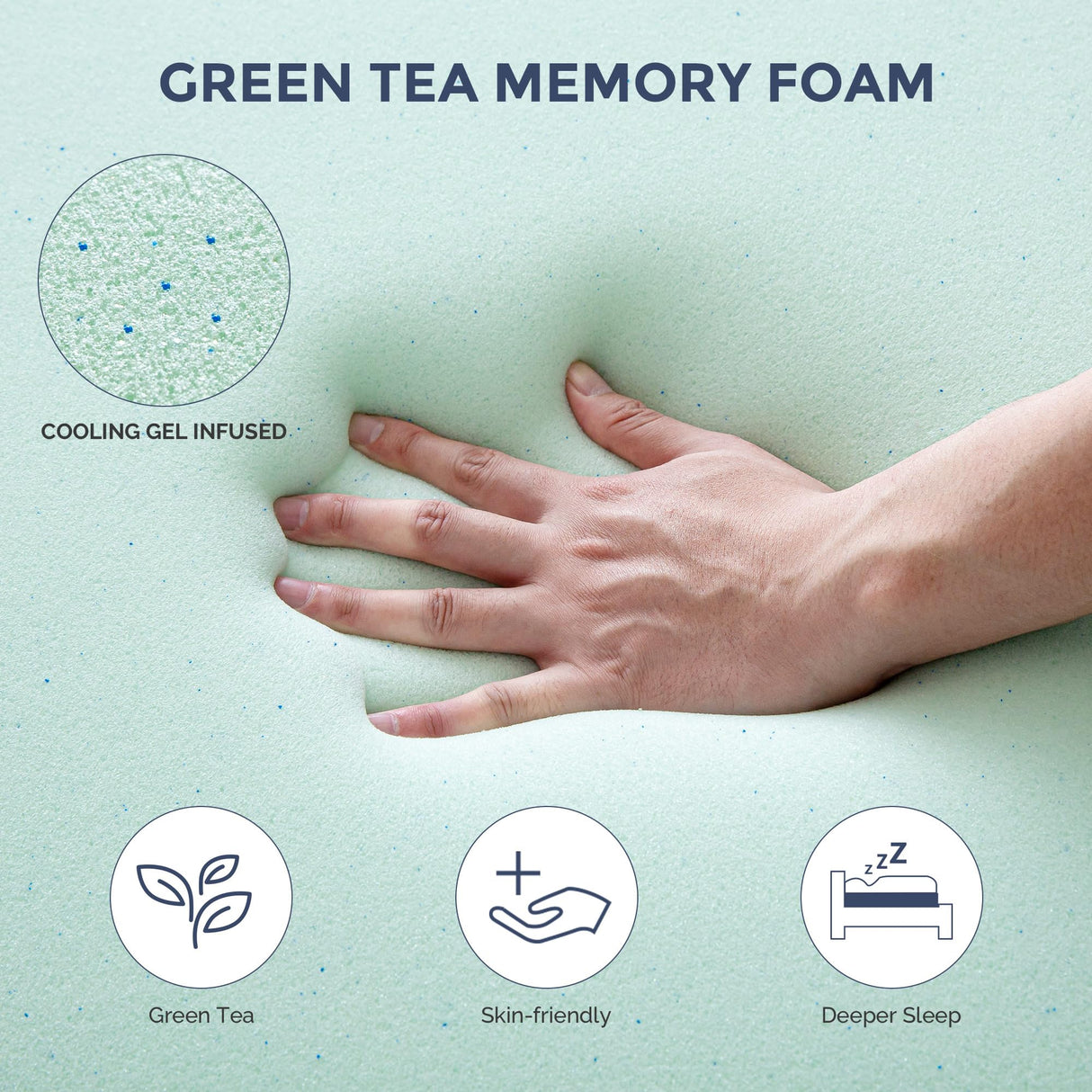 IULULU Full Size Mattress, 6-Inch Full Memory Foam Mattress - Green Tea Gel Infused, Medium-Firm for Cool Sleep and Pressure Relief Bunk Trundle Bed in a Box, CertiPUR-US Certified, White IULULU