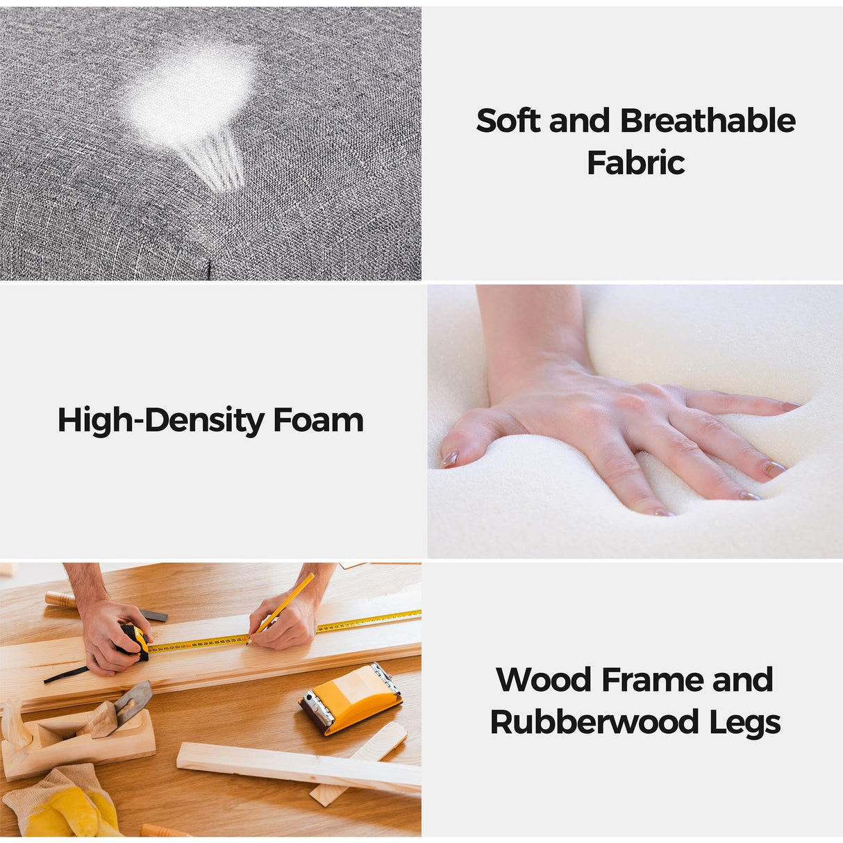 Yaheetech Dining Chairs Set of 6 Fabric Upholstered Dining Chairs Padded Chairs Button Tufted Kitchen Chairs With Solid Wood Legs for Home, Dining Room, Kitchen, Dark Gray Yaheetech