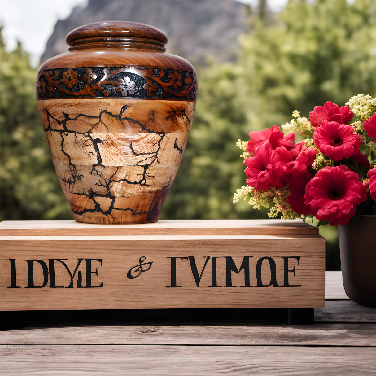 Best Urn for Human Ashes Large Wooden urn for Cremation Adult urn Box for Ashes Personalized Wooden urn Burial urn for Funeral Wood Box (Small Hold up to 60 LBS, No Personalized) Emporium Crafts