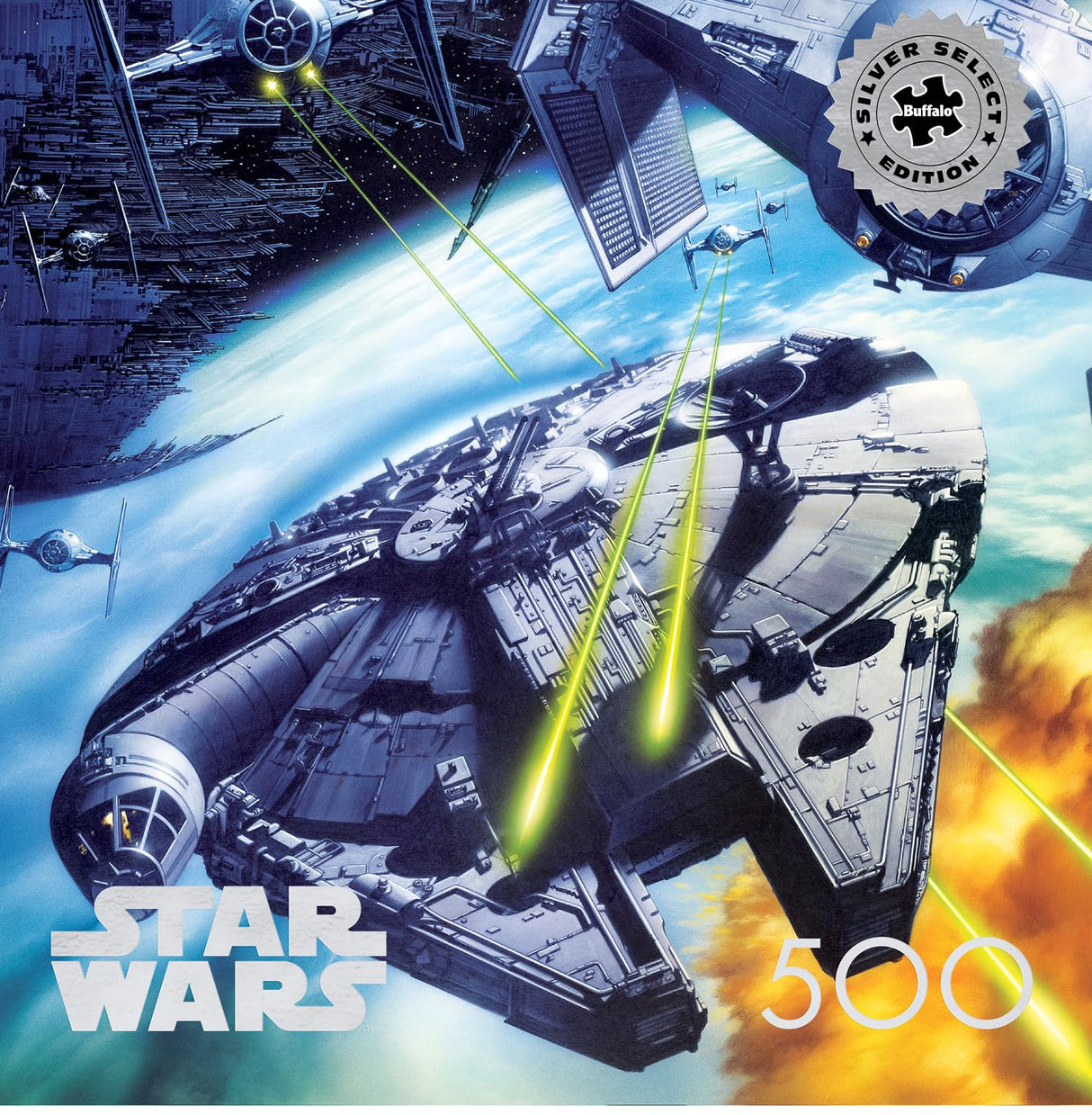 Buffalo Games - Silver Select - Star Wars - “Let’s keep a little optimism here” - 500 Piece Jigsaw Puzzle For Adults -Challenging Puzzle Perfect for Game Nights - Finished Puzzle Size is 21.25 x 15.00 Buffalo Games