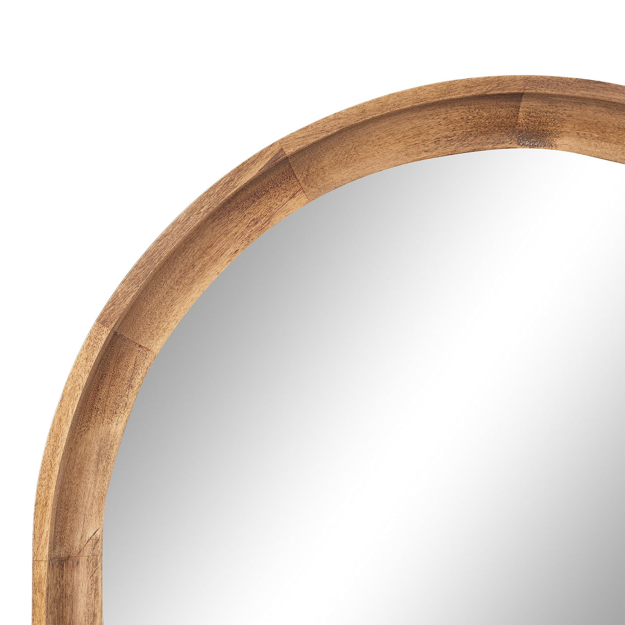 Kate and Laurel Hatherleigh Modern Transitional Arched Wooden Wall Mirror, 20 x 30, Rustic Brown, Decorative Wood Arch Mirror for Use in Bathroom, Entryway, or Bedroom Kate and Laurel