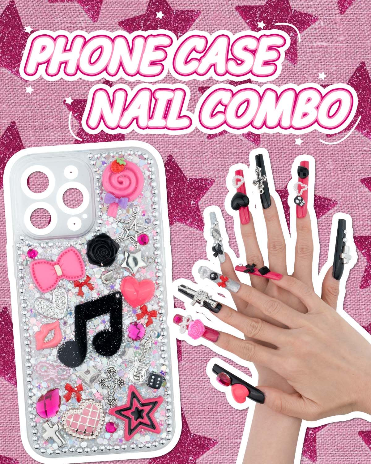 DoDoBeads 1050 Pcs Junk Phone Case Charms Kit, Charms for Customizing Cases, Kawaii Bow, Letter Beads, Nail Accessories, Flatback Pearls, Rhinestones, Cute Aesthetic Decor for Personalization DoDoBeads