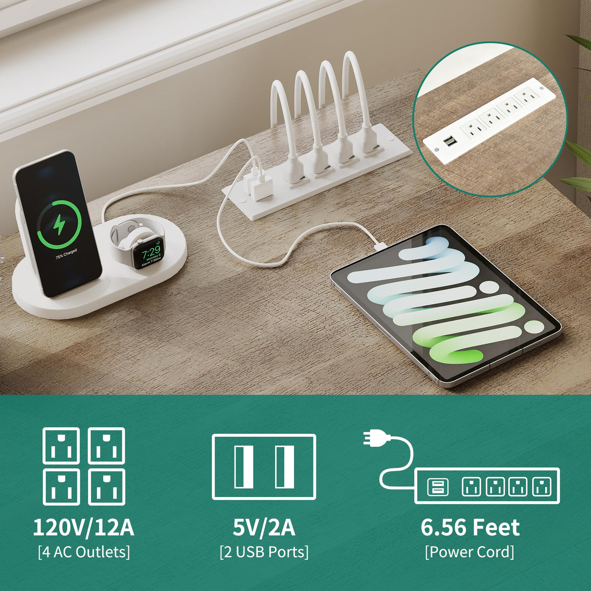 DWVO L Shaped Desk with File Drawer, 60" Corner Computer Desk with Power Outlets, Home Office Desk with Monitor Stand & Storage Shelves & File Cabinet, Grey Wash DWVO