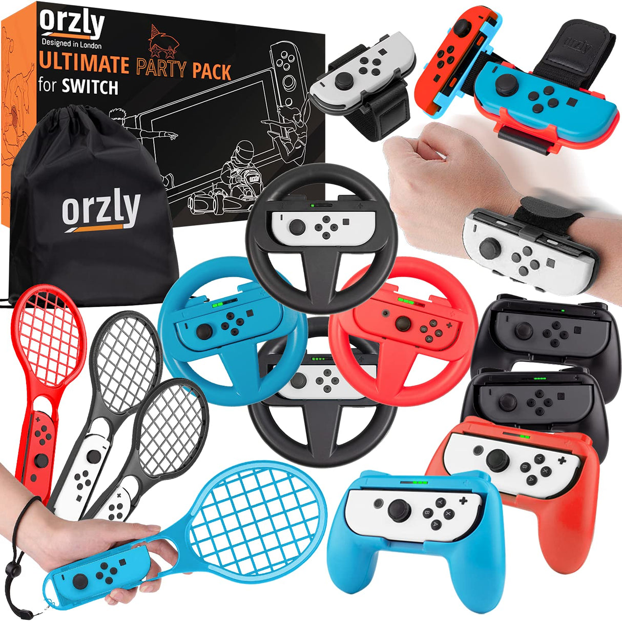 Orzly Party Pack & VR Headset for Nintendo Switch Orzly