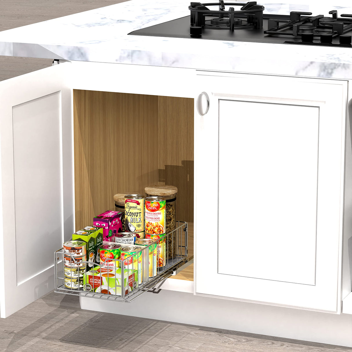 Simple Houseware Pull Out Cabinet Sliding Basket Simple Houseware