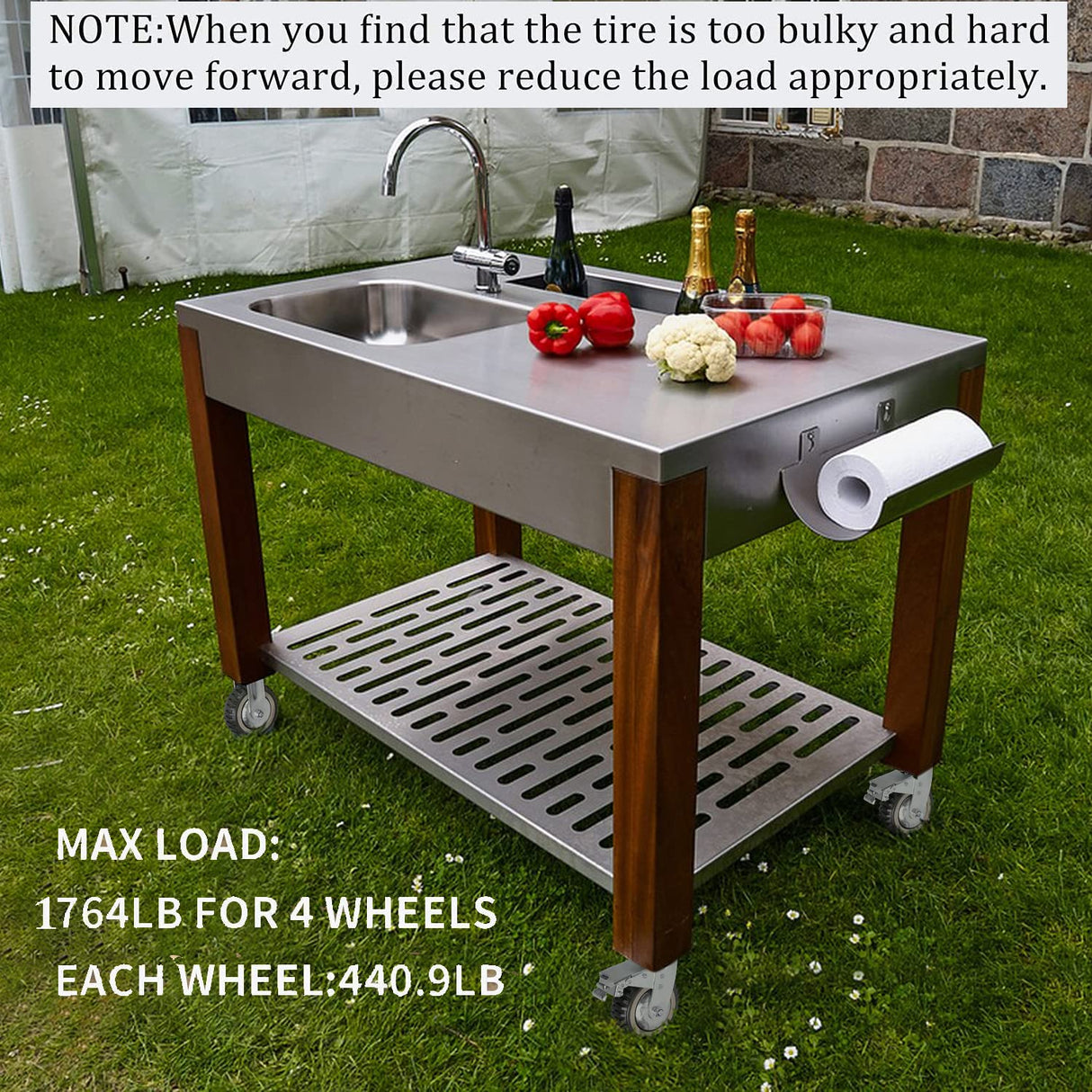 uyoyous 8 Inch Solid Caster Wheels Casters Heavy Duty Anti-Skid Polychloride Swivel Caster Wheels with 360 Degree Ball Bearing Castors Top Plate with Brake 2 Fixed,1760 lbs Capacity uyoyous