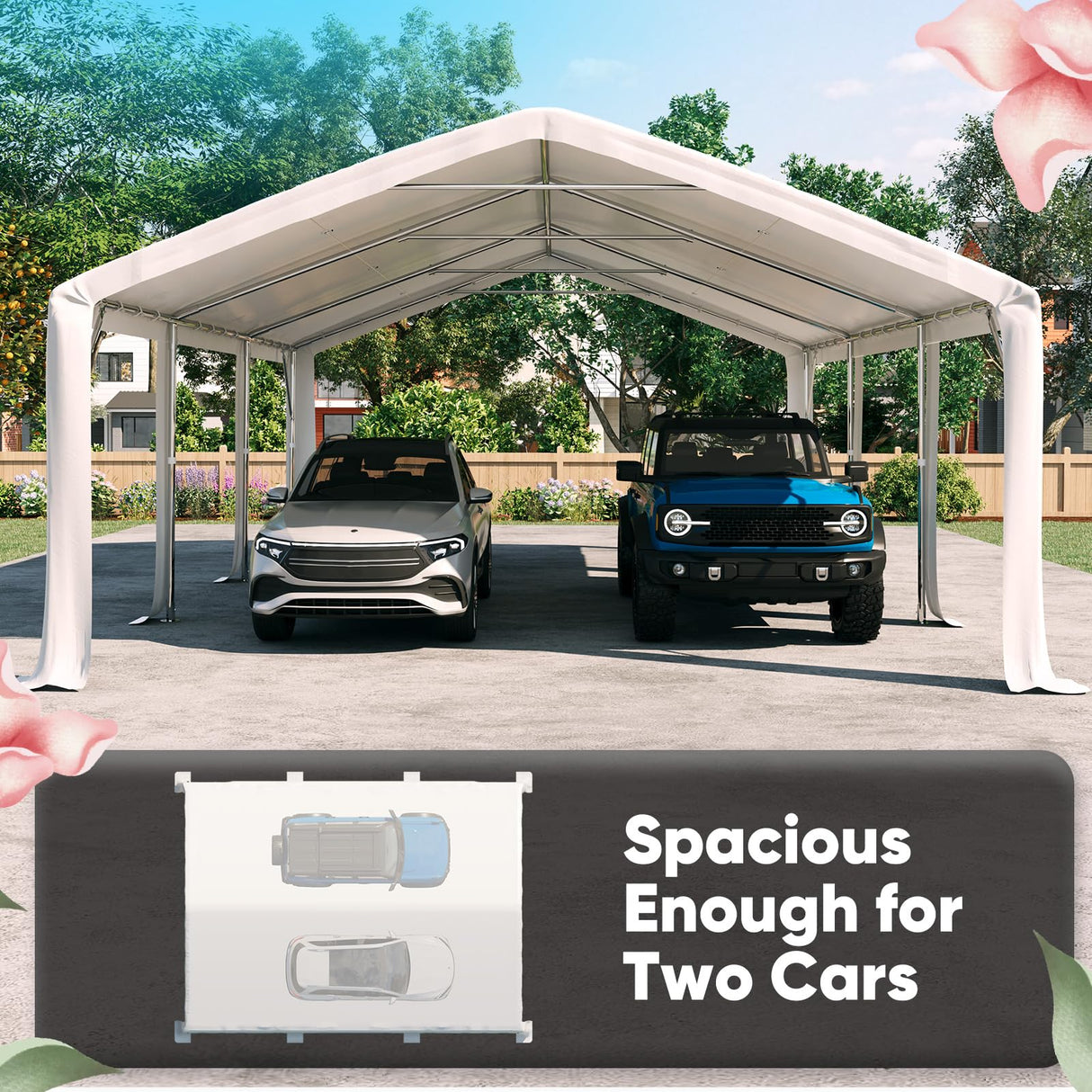 Quictent Premium 20x20 Party Tent Heavy Duty Outdoor Gazebo White Event Shelter Wedding Canopy Tent for Parties Carport BBQ with Removable Sidewall Windows & Storage Bags Quictent