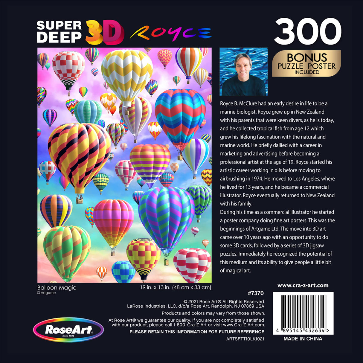 RoseArt - Super Deep 3D - Balloon Magic - 300 Piece Jigsaw Puzzle for Adults RoseArt