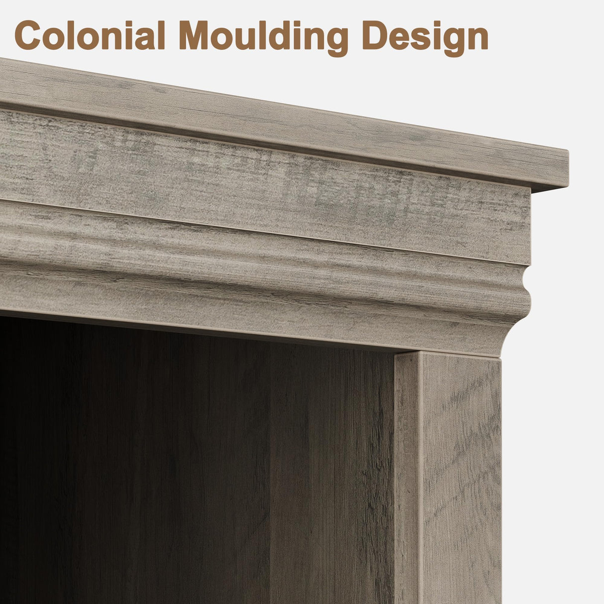 GAOMON Farmhouse Bookcases with Doors, 5 Tier Bookshelf with Storage, 70 inch Tall Bookshelf and Bookcase, Wooden Storage Cabinet for Living Room, Home, Office, Bedroom (Grey) GAOMON