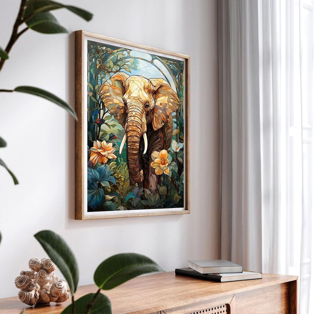 SKRYUIE Paint by Numbers Kit for Adults Beginner Elephant, Acrylic Flower Oil Painting by Numbers Kits with PaintBrushes Paintwork Art Crafts Canvas for Home Decor 16x20 inch / 40x50 cm SKRYUIE