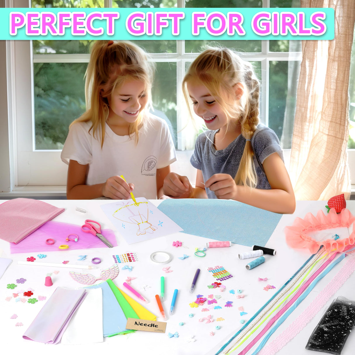 900+ Fashion Designer Kits for Girls with Mannequins-Kids Sewing Kits,Girls Fashion Design Gift,Arts and Crafts Kit,Girl Craft Activities Age 6 7 8 9 10 11 12 AGENTLAN