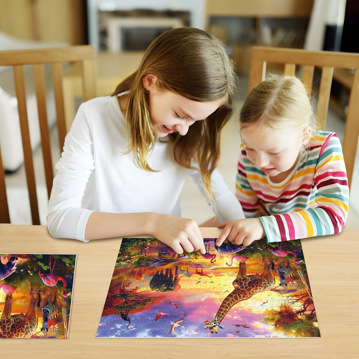 300 Piece Puzzles for Adults,Animals of The Savannah Jigsaw Puzzle for Adults Kids Seniors,Recycled Cardboard Large Piece Puzzle 300 Piece,Family Activity Great Gift for Family Friends 20.5 * 15 in MJYPHDM