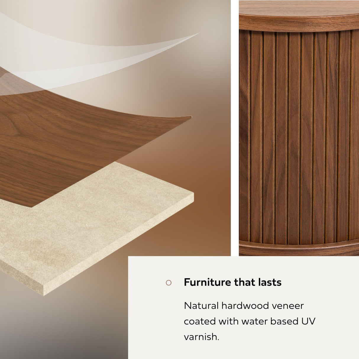 WERMO 16'' Floating Nightstand with Storage and Sliding Door - Floating Side Table for Living Room, Bedroom and Office. Mid Century Modern Nightstand Wood, Bedside Shelf Wall Mount (Walnut) WERMO