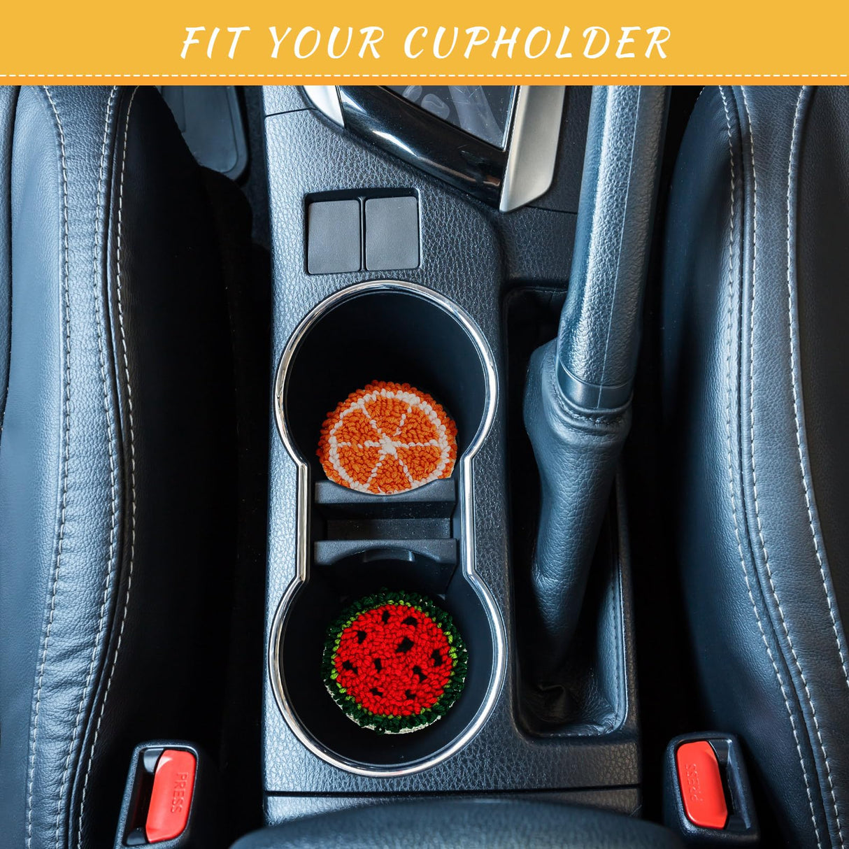 Yaomiao 6 Pcs Fruit Punch Needle Coaster Kit Punch Needle Embroidery Kits Craft Supplies with Patterns Yarns Tools Adhesive Felt Embroidery Hoop Instruction Holder for Adult DIY Yaomiao