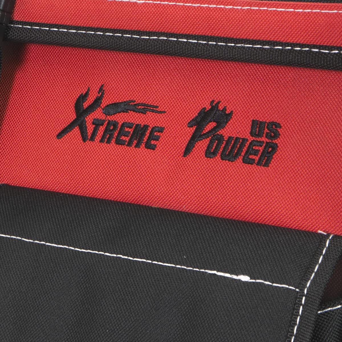 XtremepowerUS 18" Rolling Tool Bag Organizer Adjustable Telescoping Handle Wide Storage Organizer Tool Box with Wheels, Red/Black XtremepowerUS