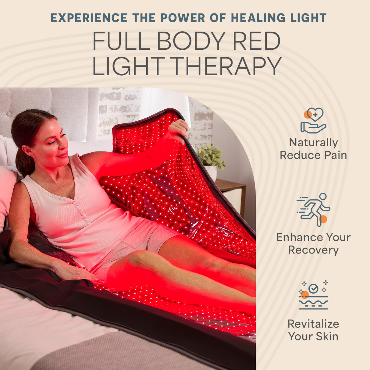 Lifepro Infrared Red Light Therapy for Body Blanket - Lessens Pain, and Enhances Recovery- Whole Body Care Mat with 3 Modes - Uses 660nm & 850nm Wavelengths LifePro
