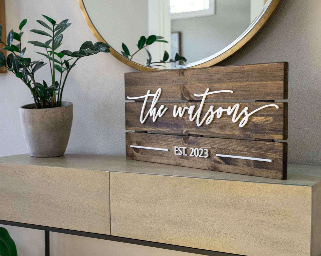Personalized Family Name Sign - Wedding Gift - Last Name Pallet Sign - Home Wall Decor - Anniversary Gift APKcompany