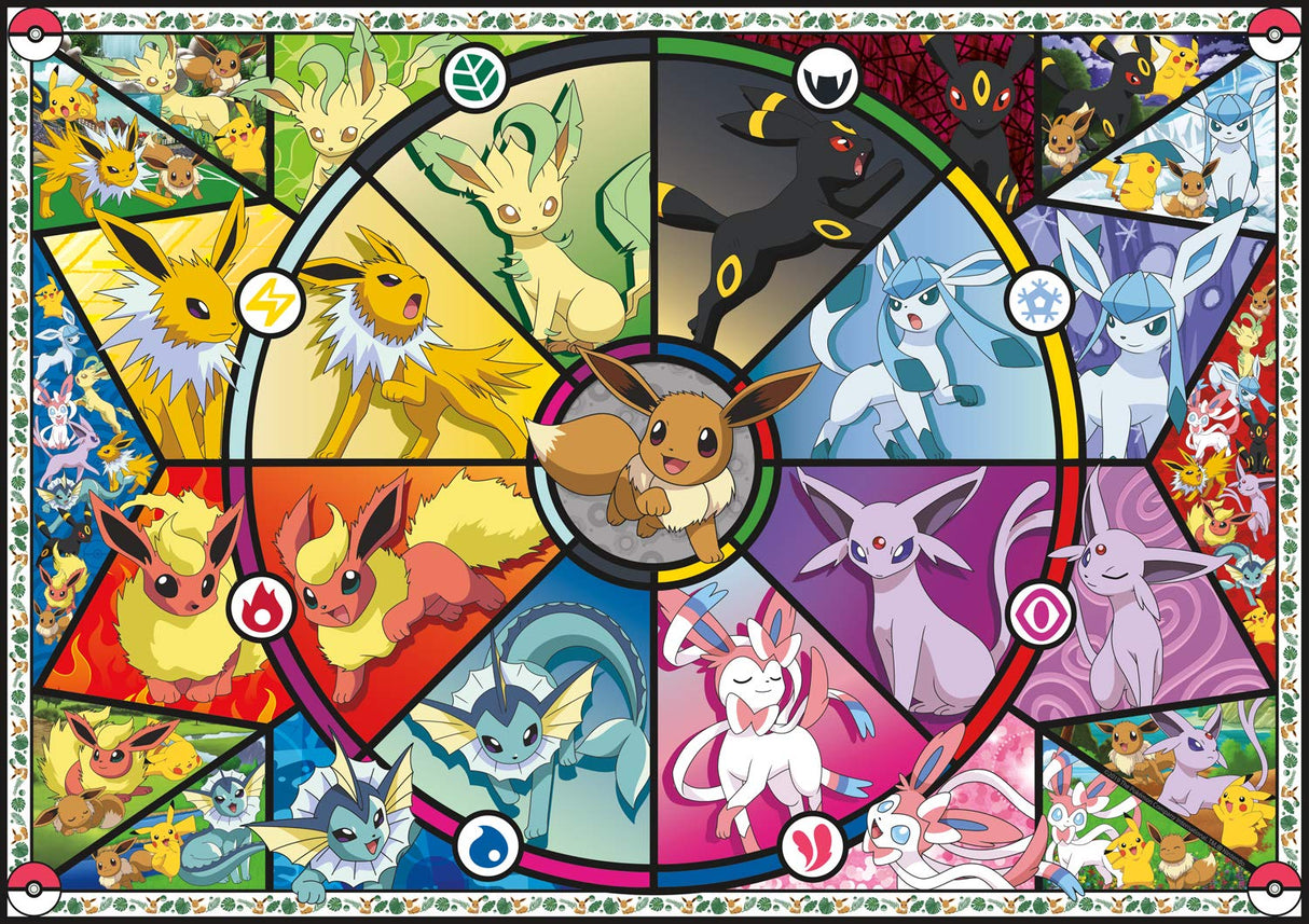 Buffalo Games - Pokemon- Eevee Evolutions Series 1 - 500 Piece Jigsaw Puzzle For Adults -Challenging Puzzle Perfect for Game Nights - Finished Size is 21.25 x 15.00 Buffalo Games